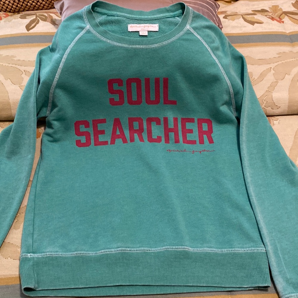 Spiritual, gangster sweatshirt, Soul Searcher 💚💗